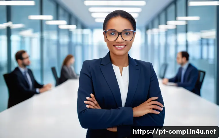 규제준수 자격증 취득 후 커리어 - **Prompt 1: The In-Demand Compliance Expert Leading the Way**
    A dynamic, wide-angle shot of a di...